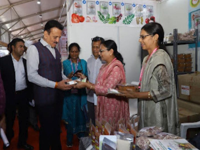 Minister Girish Mahajan inaugurated the 'Mahalakshmi Saras' exhibition, consisting of 513 stalls | 'महालक्ष्मी सरस' प्रदर्शनाचे आज गिरीश महाजन यांनी केले उद्घाटन, ५१३ स्टॉलचा समावेश
