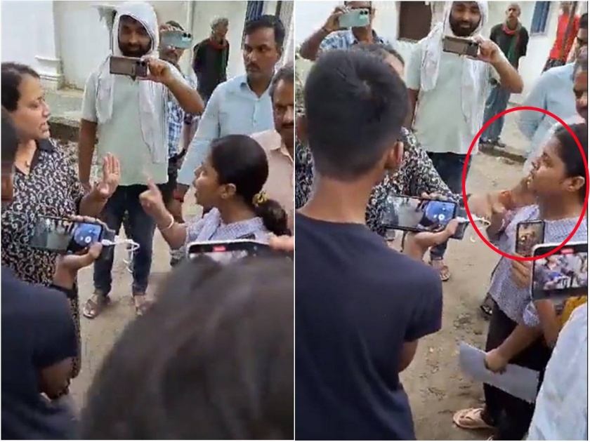 A video of a female administrative officer hitting a 12th student under the ear in Uttar Pradesh's Varanasi district is going viral | विद्यार्थिनीची 'इंग्रजी' अन् महिला अधिकाऱ्याची मुजोरी; मुलीनं आव्हान देताच लगावली कानशिलात
