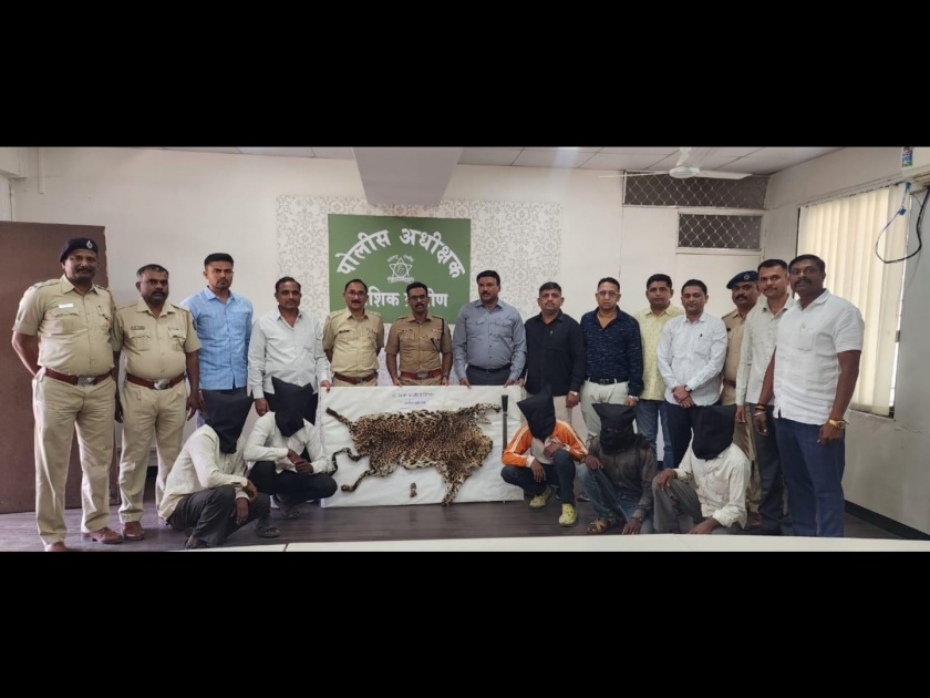 Police have arrested a gang that was hunting and skinning leopards In Igatpuri | इगतपुरीत बिबट्याची शिकार करून कातडी काढणाऱ्या टोळीला पोलिसांनी ठोकल्या बेड्या