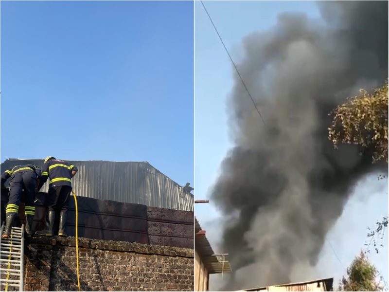 Fire breaks out at Sujanil Chemo Company in Pirangut; The chemical in the barrel caught fire | Pune | पिरंगुटमध्ये सुजानिल केमो कंपनीमध्ये आगीचे तांडव; बॅरलमधील केमिकलला लागली आग