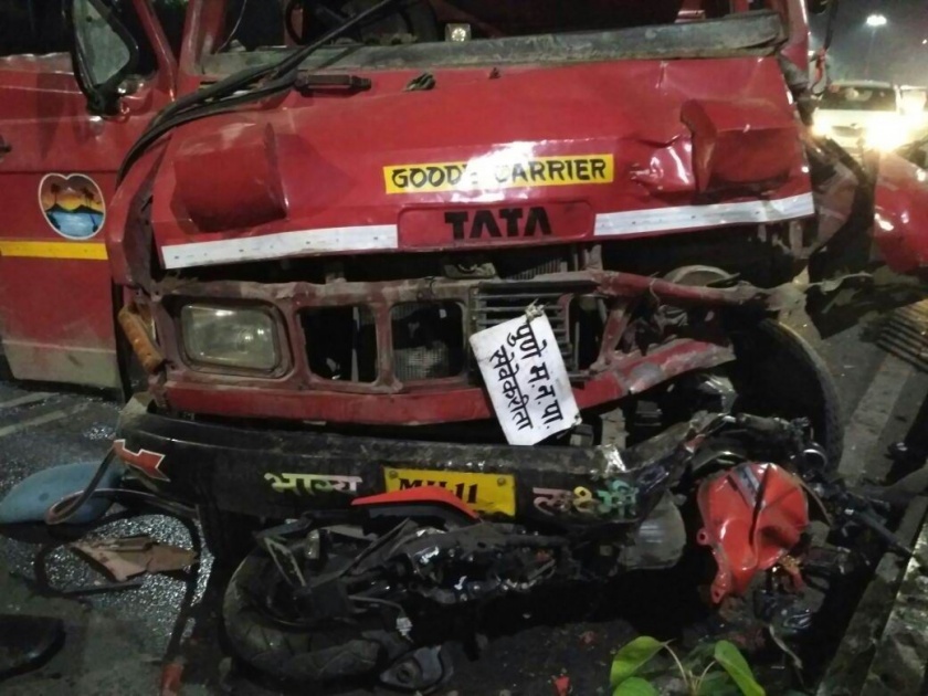 In Pune | पुण्यात बीआरटी रोडवर डंपर-बाईकचा भीषण अपघात, दोन कॉलेज तरुणांचा दुर्देवी मृत्यू
