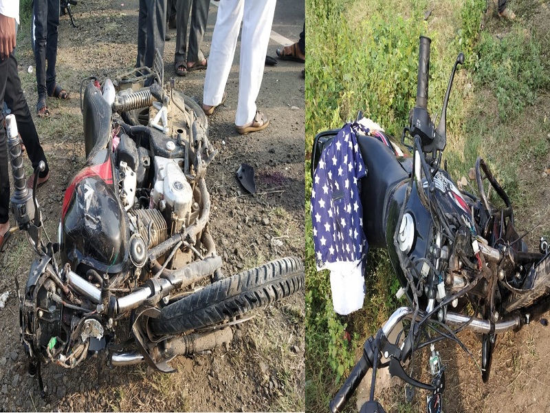 Three bikes meet an accident on the diversion road in Majalgaon; 3 killed on the spot | माजलगावात वळण रस्त्यावर तीन बाईक भिडल्या; तिघे जागीच ठार