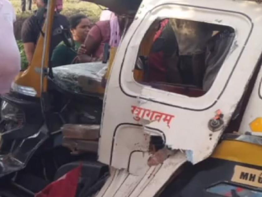 Kolhapur Sangli State Highway Near Hatkanangale S. T. Bus and rickshaw accident, Three people were killed | Kolhapur: रिक्षावाल्याला आत्मविश्वास नडला अन् अपघात घडला; रिक्षा-बसच्या समोरासमोर धडकेत तिघे ठार