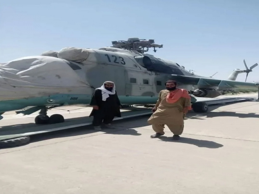 taliban took control on mi 24 attack helicopter which india gifted to afghan | भारताने अफगाणिस्तान सैन्याला भेट दिलेल्या Mi-24 हेलिकॉप्टरवर तालिबानचा ताबा