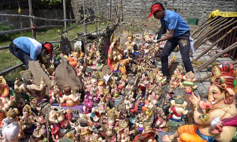 Immersion of 2 lakh 31 thousand Ganesh idols in Nagpur: 164 tons Nirmalya collected | नागपुरात २ लाख ३१ हजार गणेशमूर्तींचे विसर्जन : १६४ टन निर्माल्य गोळा