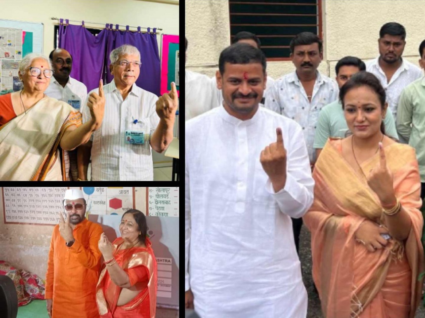 Prominent candidates including Prakash Ambedkar exercised their right to vote in Akola constituency | अकोला मतदारसंघात प्रकाश आंबेडकरांसह प्रमुख उमेदवारांनी बजावला मतदानाचा हक्क