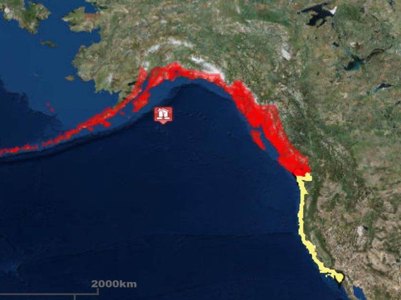 A 8.2 earthquake with a Richter scale earthquake, Al Qaeda's Alaska Island | अमेरिकेच्या अलास्का बेटाला 8.2 रिश्टर स्केल तीव्रतेचा भूकंप, त्सुनामीचा इशारा
