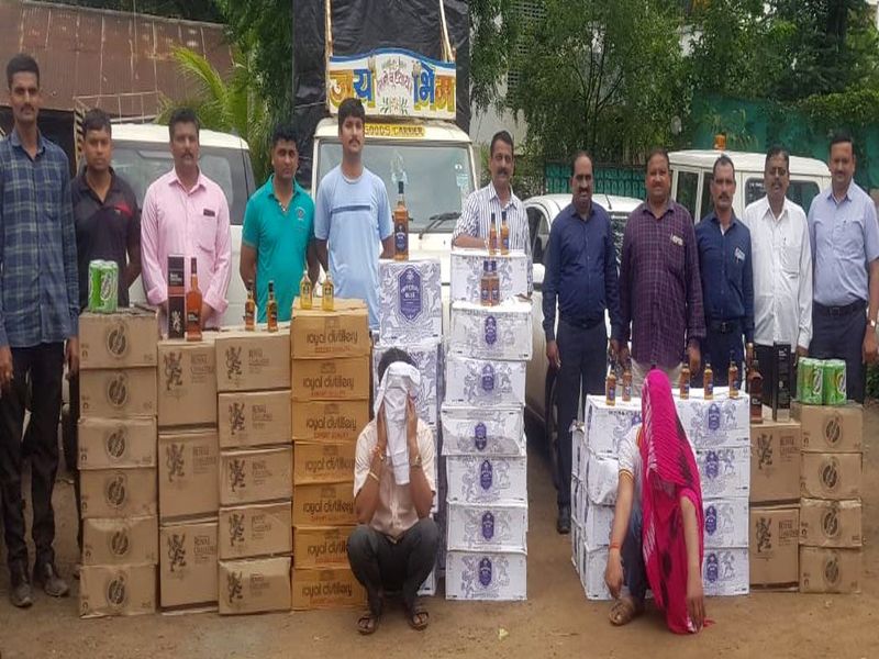 Capturing millions of rupees in illegal liquor banned in the state | राज्यात प्रतिबंध असलेला लाखो रूपयांचा अवैध मद्यसाठा हस्तगत