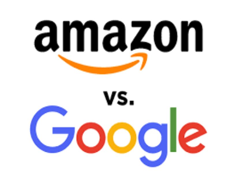 competition in Google and Amazon | तीव्र स्पर्धेमुळे गुगल व अमेझॉनमध्ये जुंपली