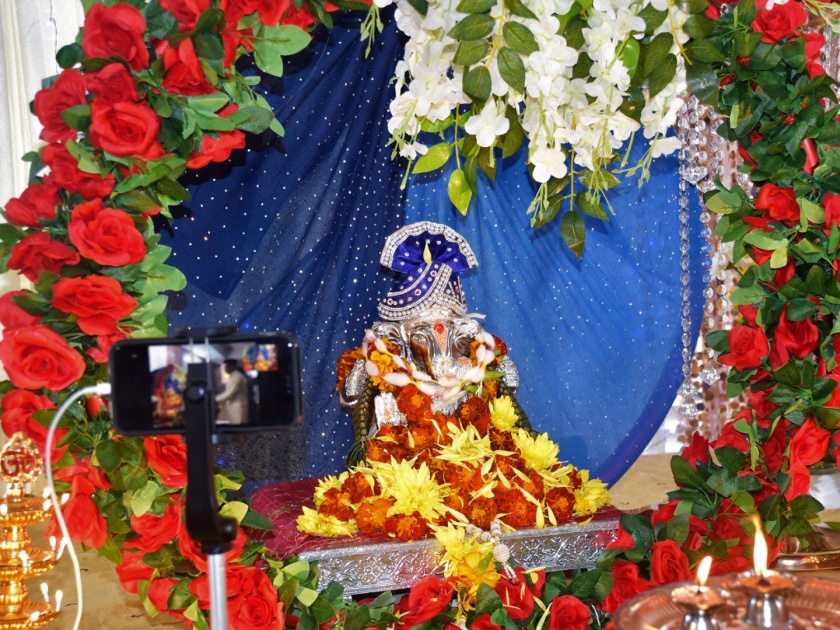 ganeshotsav celebrated with enthusiasm in washington dc america from marathi kala mandal | ढोल-ताशाचा गजर, बाप्पाचा जागर; वॉशिंग्टनमध्ये मराठी कला मंडळाने जपली गणेशोत्सवाची परंपरा