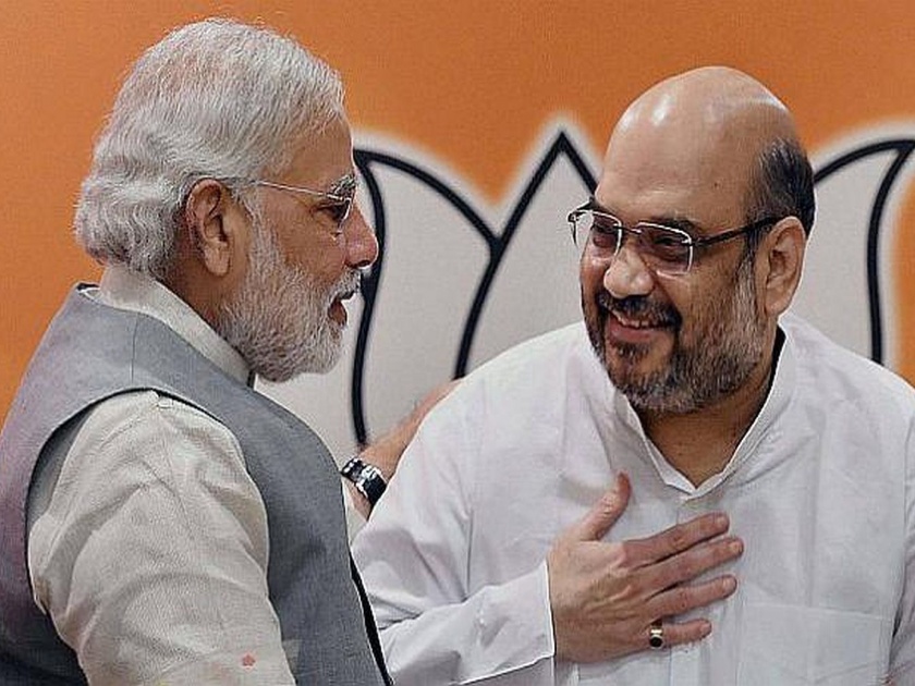 BJP chief AmitShah to be a part of the new Union Cabinet, BJP Gujarat chief Jitu Vaghani confirmed. | अखेर अमित शहांचा नरेंद्र मोदींच्या मंत्रिमंडळात समावेश