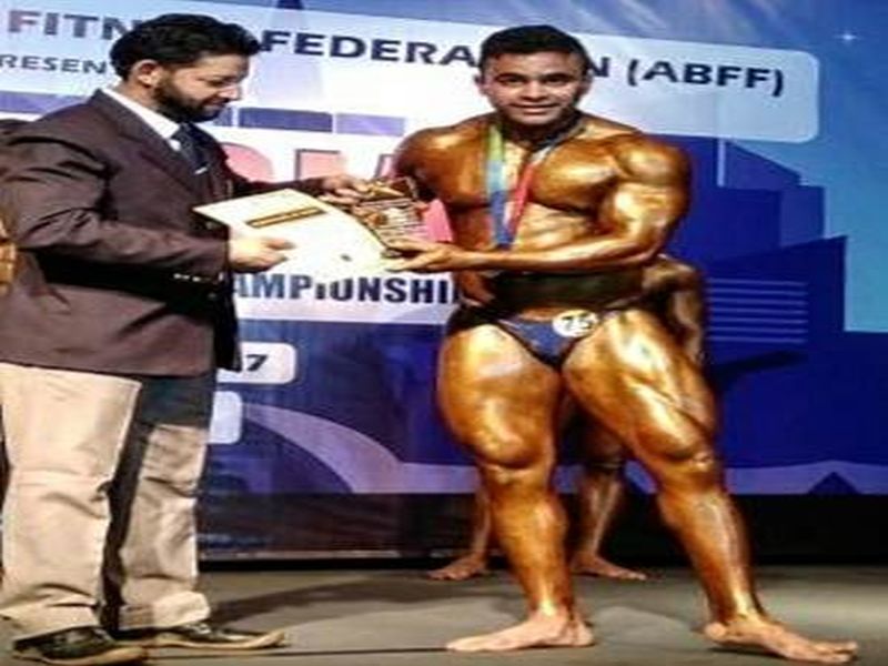 Amravati's Ajinkya Asnarera silver medal in junior group of Asian bodybuilding competition | आशियाई शरीरसौष्ठव स्पर्धेच्या कनिष्ठ गटात अमरावतीच्या अजिंक्य असनारेला रौप्यपदक 