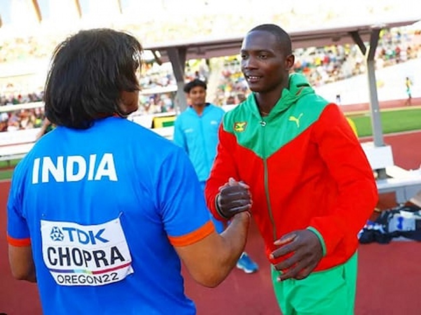 Anderson Peters, the gold medalist at the World Athletics Championships, was brutally beaten at Grenada  | VIDEO:नीरज चोप्राचे स्वप्नभंग करून सुवर्ण जिंकणाऱ्या खेळाडूला लाथा बुक्क्यांनी मारहाण, व्हिडीओ व्हायरल  