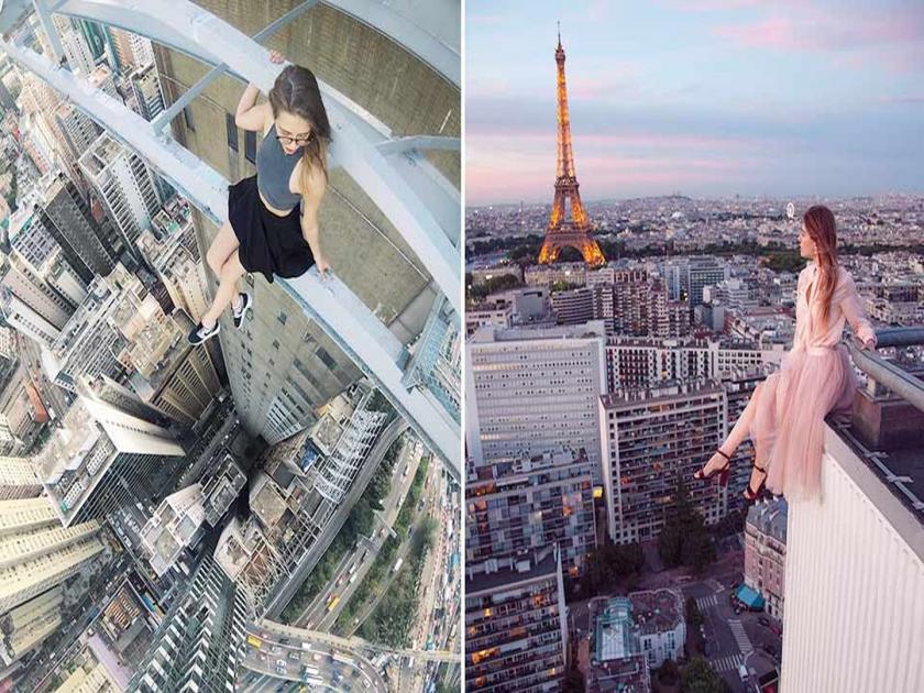 This girl Angela Nikolau instagram rooftopping have created something new on internet | 'या' तरुणीला बिल्डींगच्या टॉपवर फोटो काढण्याचा आहे छंद, फोटो पाहून व्हाल अवाक्