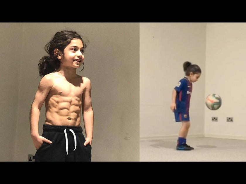 Video : Arat Hosseini, 6, shows off shock six-pack and completes 3,000 keepy-ups svg | Video : सहा वर्षाच्या पोरानं जगाला याड लावलंय; सिक्स पॅक अन् फुटबॉलला 3000 पेक्षा अधिक किक