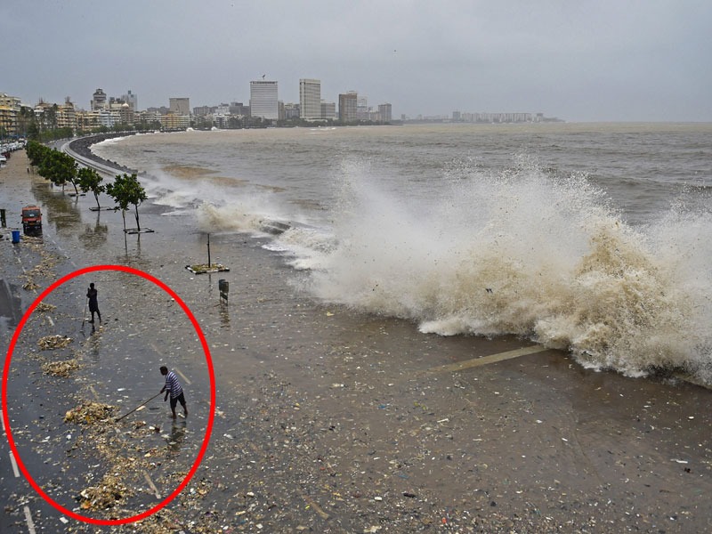 'Seized' of the sea; Mumbai's garbage will return to Mumbai, tomorrow big waves | समुद्राची 'सटकली'; मुंबईचा कचरा मुंबईला परत, उद्या उसळणार मोठ्या लाटा