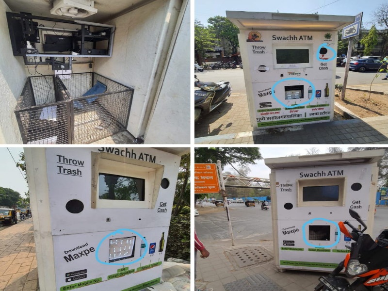 The concept of clean ATM in the city is in vain | Pune Municipal Corporation: नागरिकांची नासधूस करण्याची वृत्ती; पुणे शहरातील ‘स्वच्छ एटीएम’ संकल्पनाच कचऱ्यात...!