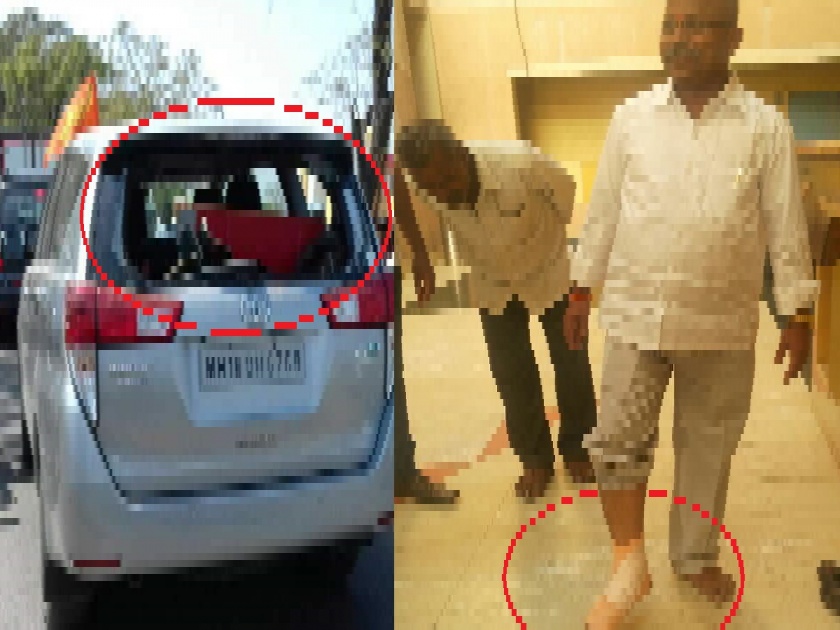 MLA Vijay Otyi was on the feet of a member of the Zilla Parishad to walk out of the wheel | जिल्हा परिषद सदस्याच्या पायावर आमदार विजय औटींच्या गाडीचे चाक गेल्याने झाली दगडफेक