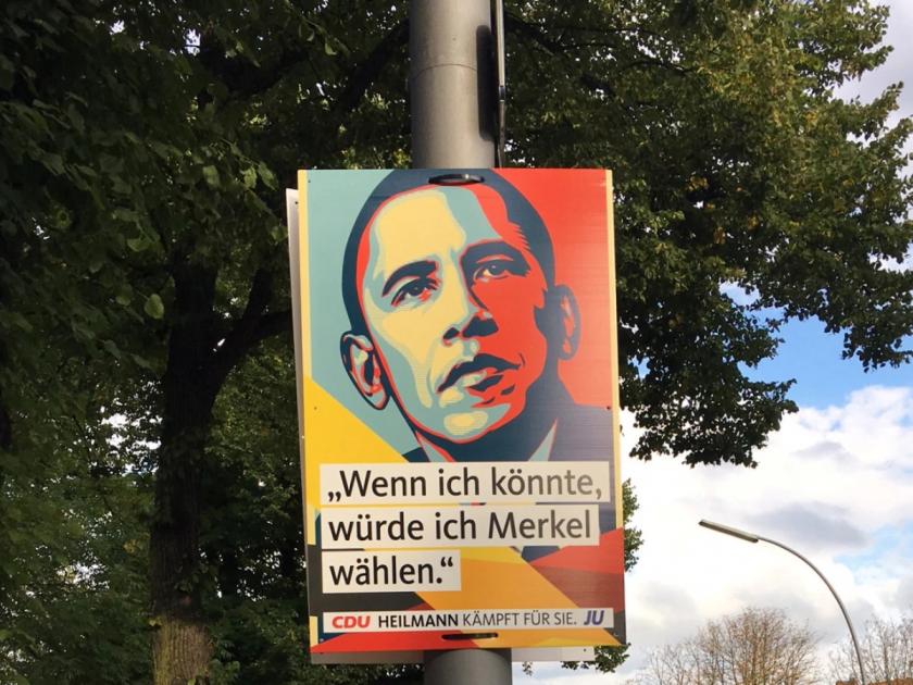 Obama's election campaign in Germany, fight for Angela Merkel | ओबामांचा जर्मनीत निवडणूक प्रचार, अँजेला मर्केलसाठी लढवतायत खिंड