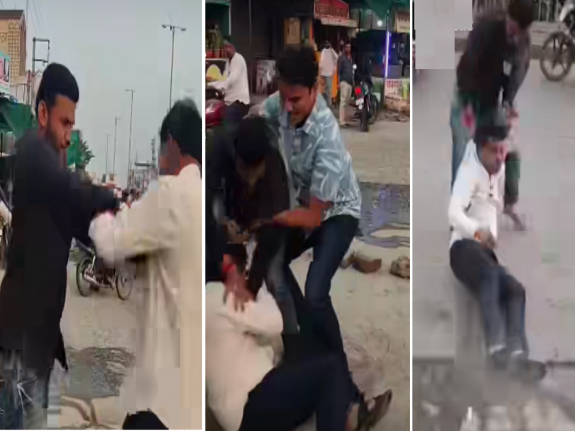NCP MLA Prakash Solanke's PA beaten on main road of Majalgaon; The video went viral | राष्ट्रवादीचे आमदार प्रकाश सोळंकेंच्या पीएला भररस्त्यात मारहाण; व्हिडीओ व्हायरल