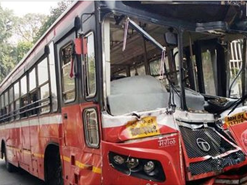 12 passengers injured in bus accident in Marol, Mumbai | मुंबईतील मरोळ येथे बेस्ट बसला अपघात, 10 प्रवासी जखमी 