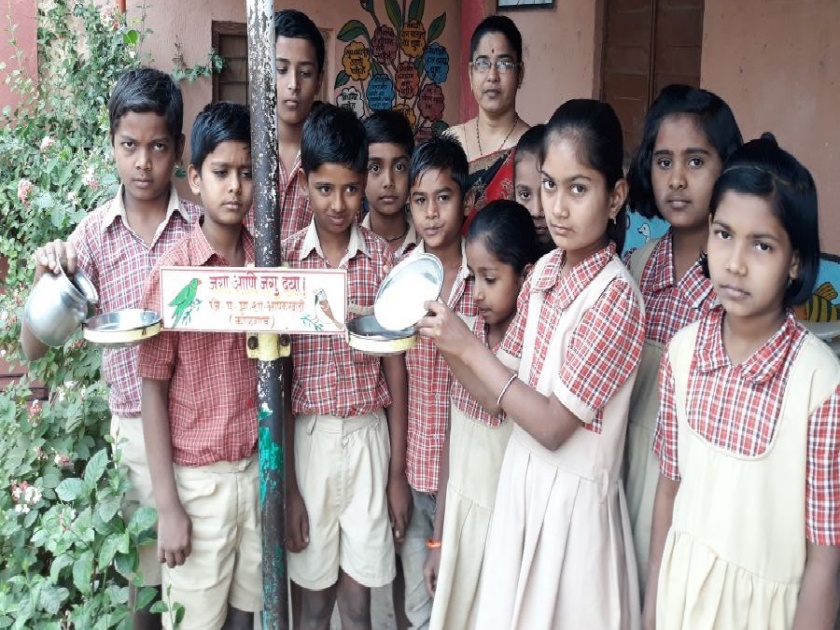 Schools of Bhatkarwadi filled in school | भापकरवाडी शाळेत भरते पक्षांची शाळा