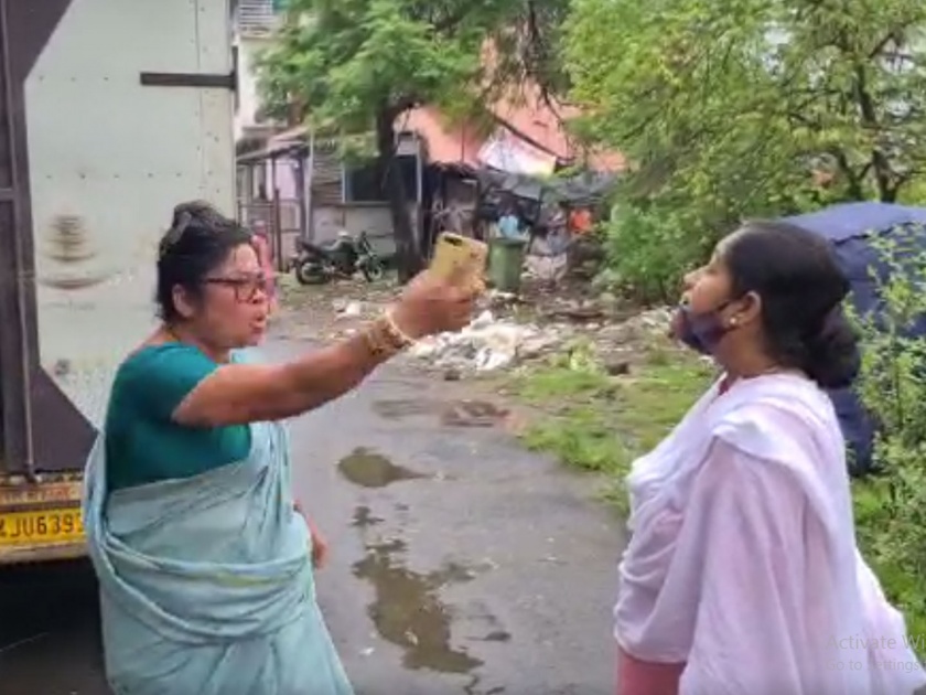 video of bjp corporator insulting shiv sena women office bearers goes viral | भाजपा नगरसेविकेचा शिवसेना महिला पदाधिकारीस अश्लील शिवीगाळ करणारा व्हिडिओ व्हायरल