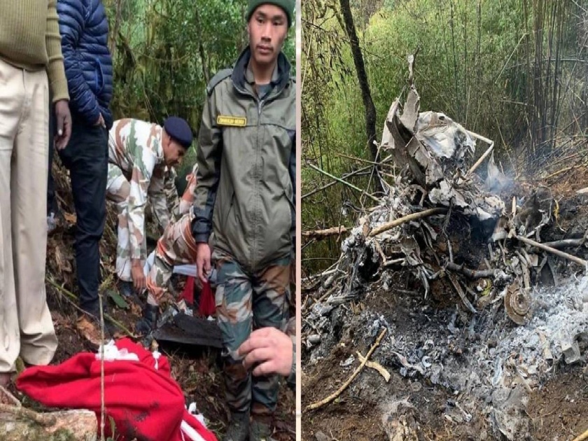  Both the pilots of an army helicopter that crashed in Arunachal Pradesh's Mandla Hills have died | लष्कराच्या हेलिकॉप्टरच्या दोन्ही पायलटचा मृत्यू; अरुणाचल प्रदेशात सकाळी कोसळलं होतं 'चित्ता'