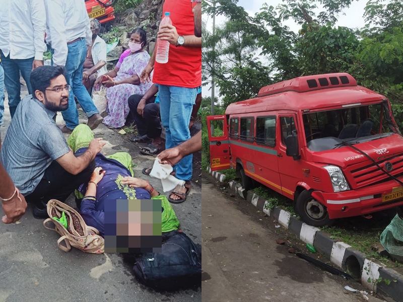 15 injured in Best bus accident in Worli | वरळीला जाणाऱ्या बेस्टच्या वातानुकूलित बसला अपघात, 15 प्रवासी जखमी