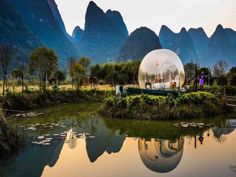 China bubble transparent hotel made for bringing nature closer | निसर्गाच्या सानिध्यात राहण्यासाठी बेस्ट ऑप्शन 'बबल हॉटेल'!
