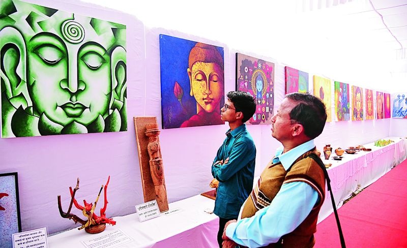 Buddha Festival: The golden age of the Buddha in the art exhibition | बुद्ध महोत्सव : कला प्रदर्शनात साकारले बुद्धकालीन सुवर्ण युग