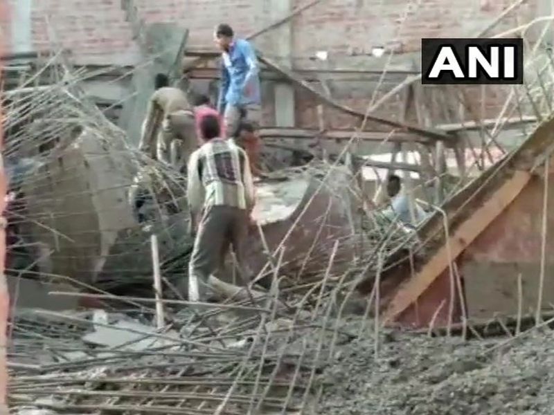 UP: One dead, 14 rescued as roof of under-construction building collapses in Shahjahanpur | शाहजहांपूरमध्ये निर्माणाधीन इमारत कोसळली, तिघांचा मृत्यू, बचावकार्य सुरू