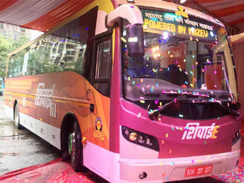  The first electric bus launching by the Maharashtra State Transport Corporation | विद्युतवर चालणारी पहिली बस महाराष्ट्र राज्य परिवहन महामंडळाच्या ताफ्यात दाखल