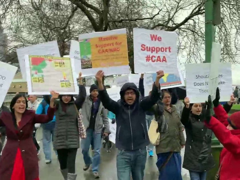 United States of America: People of Indian origin yesterday held marches in support of CAA | नागरिकत्व दुरुस्ती कायद्याच्या समर्थनार्थ उतरले अमेरिकेतील भारतीय, विविध शहरांत काढले मोर्चे 
