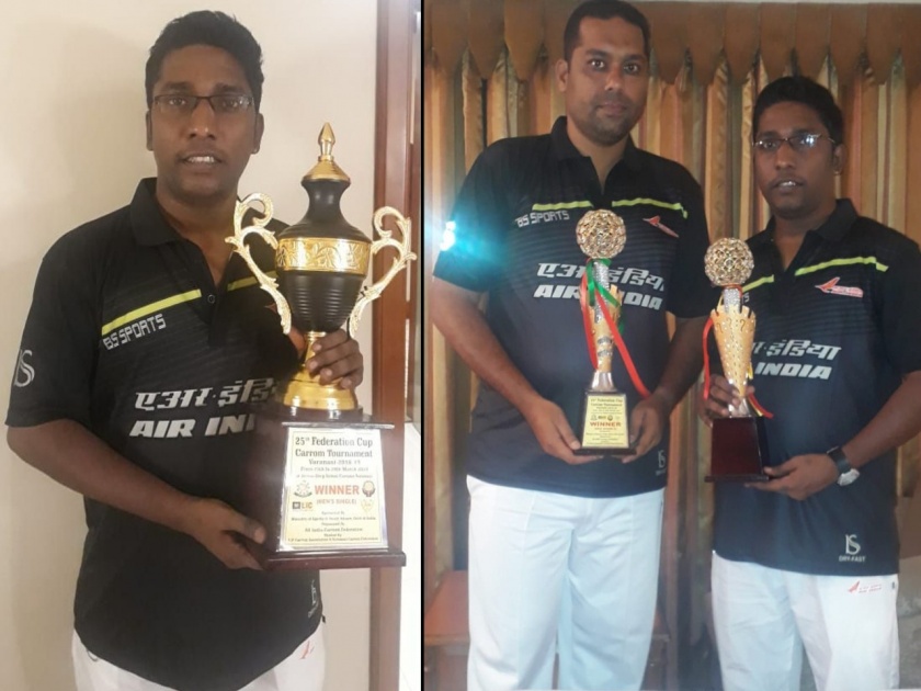 Federation Cup carrom : Sandeep Dive won two title | फेडरेशन चषक कॅरम : एअर इंडियाच्या संदीप दिवेला दुहेरी मुकूट 
