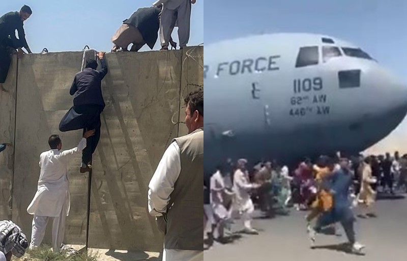 ... So the Afghan citizens ran behind the plane, there was a big rumor in kabul airport after taliban | ... म्हणून विमानाच्या मागे धावले अफगाणी नागरिक, पसरली होती मोठी अफवा