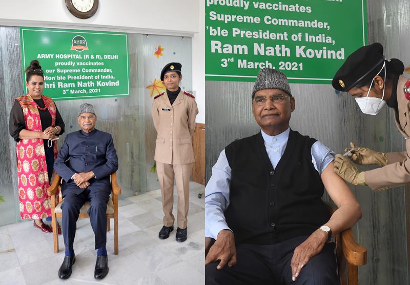 President Ramnath Kovind discusses corona vaccine, not wearing a mask on social | राष्ट्रपती रामनाथ कोविंद यांनी घेतली कोरोनाची लस, सोशल मीडियावर मास्क न घातल्याचीच चर्चा