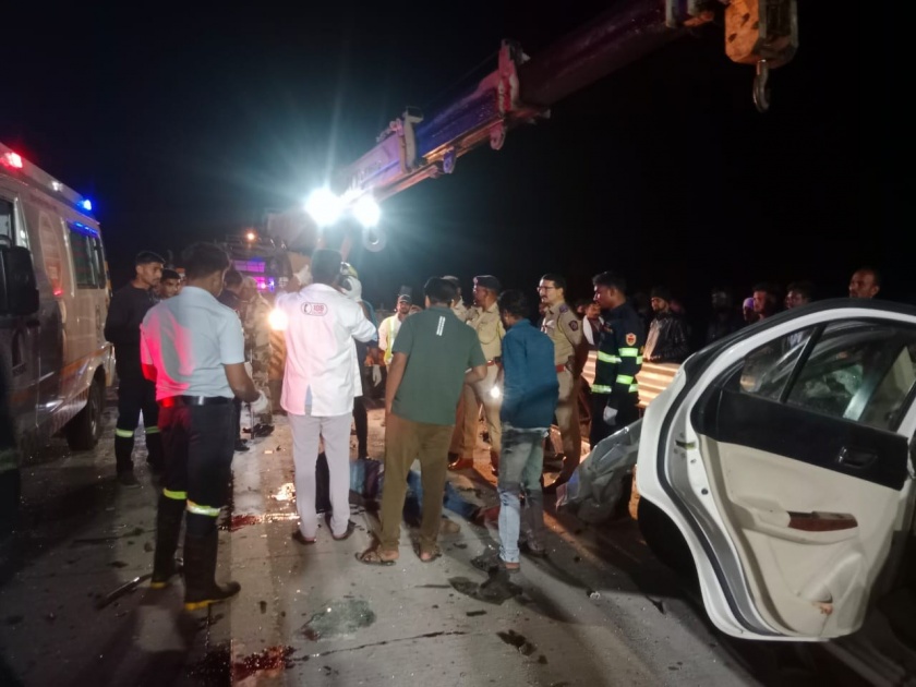 Three killed in Jalna district accident on Samriddhi highway | समृद्धी महामार्गावरील अपघातात जालना जिल्ह्यातील तिघे ठार