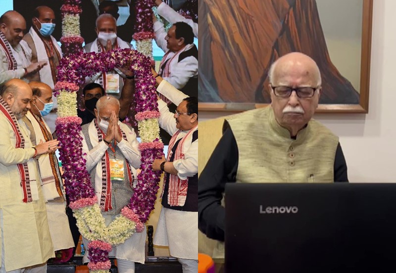 Meeting of BJP national executive, honoring PM Modi and online participation of Advani | भाजपाच्या राष्ट्रीय कार्यकारिणीची बैठक, मोदींचा सन्मान तर अडवाणींचा ऑनलाईन सहभाग