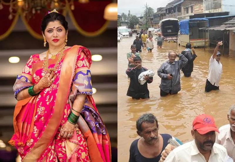 Maharashtra Flood : 10 crore aid to flood victims from actress Deepali Syed, a big slap in the face to Bollywood | Maharashtra Flood : मराठमोळ्या दिपाली सय्यदकडून पूरग्रस्तांना 10 कोटींची मदत, बॉलिवूडला मोठी चपराक