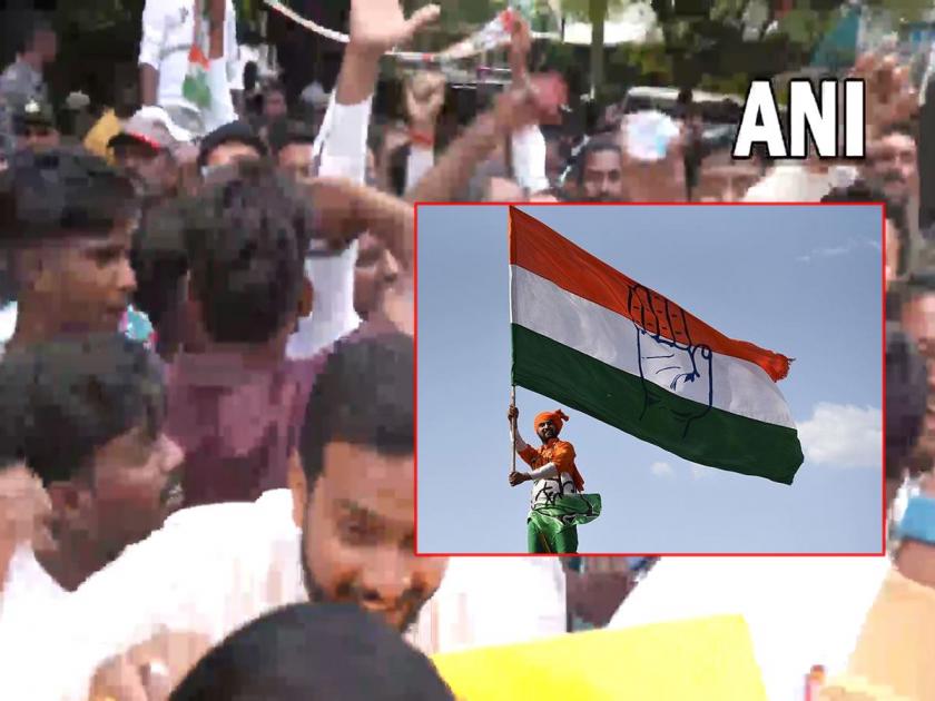 Karnataka Assembly election 2023 Result : Workers cheer as Congress gets lead; Crowds outside offices in Bangalore and Delhi | Karnataka Assembly election 2023 Result : काँग्रेसला आघाडी, कार्यकर्त्यांचा जल्लोष; बंगळुरूसह दिल्लीतील कार्यालयाबाहेर गर्दी