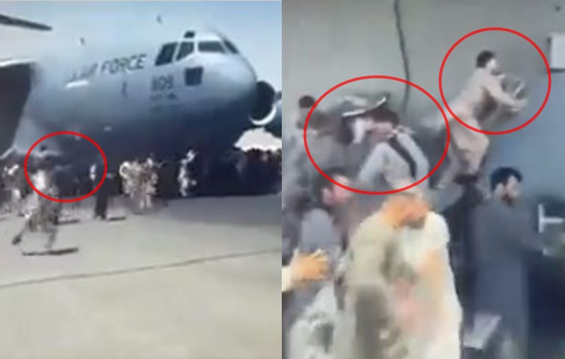 Taliban in kabul Video : Terrible ... This is not a scene from a Hollywood movie, but the current situation at Kabul Airport | Taliban in kabul Video : भयंकर... हा हॉलिवूडच्या चित्रपटातील सीन नसून काबुल विमानतळाची सद्यस्थिती