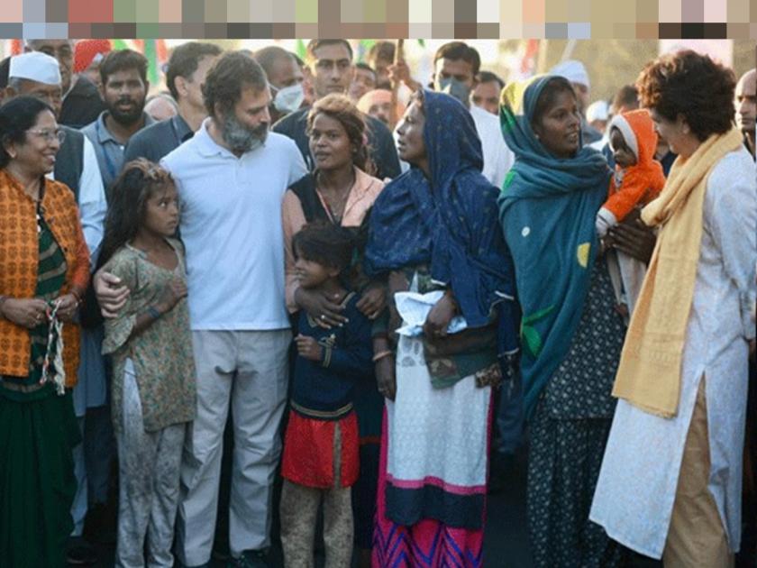 Lives in a hut, does not even get electricity or water, rahul gandhi met poor women in MP | चिंध्या गोळा करणाऱ्या महिलेने राहुल गांधींना सांगितली व्यथा