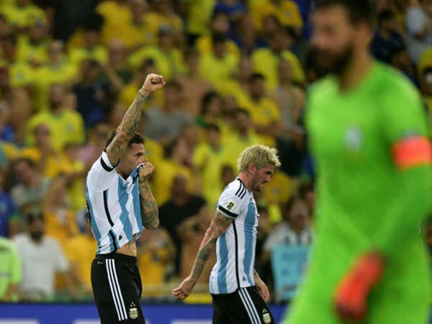 Argentina shock Brazil in Brazil | अर्जेंटिनाचा ब्राझीलला ब्राझीलमध्ये धक्का