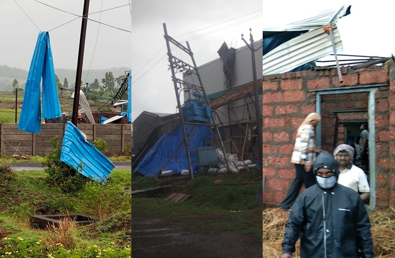 Heavy rains, damage to houses, letters from companies flew away in sangali and shirala | वादळी पावसाचा तडाखा, 5 जण जखमी, घरांचे नुकसान अन् कंपन्यांवरील पत्रेही उडाले