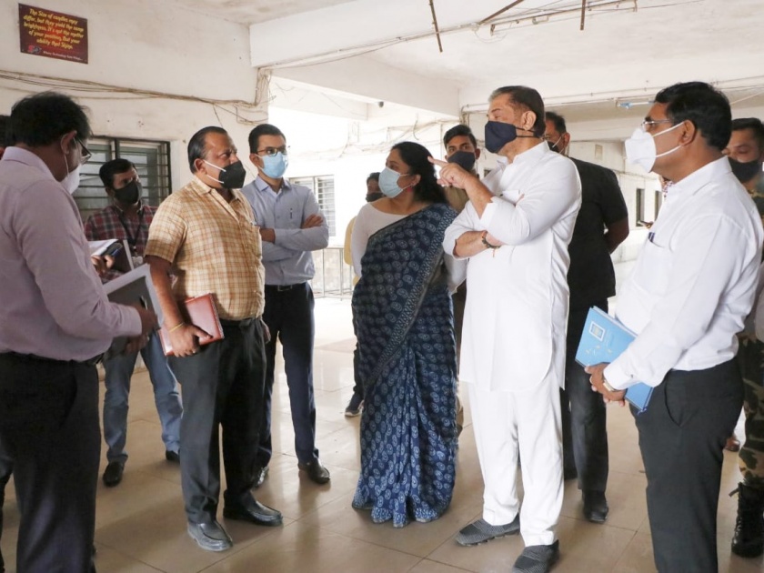 A 1500-bed Jumbo Hospital in Wardha was inspected by the Guardian Minister sunil kedar | वर्ध्यात 1500 खाटांचे जम्बो रुग्णालय, पालकमंत्र्यांनी कली पाहणी