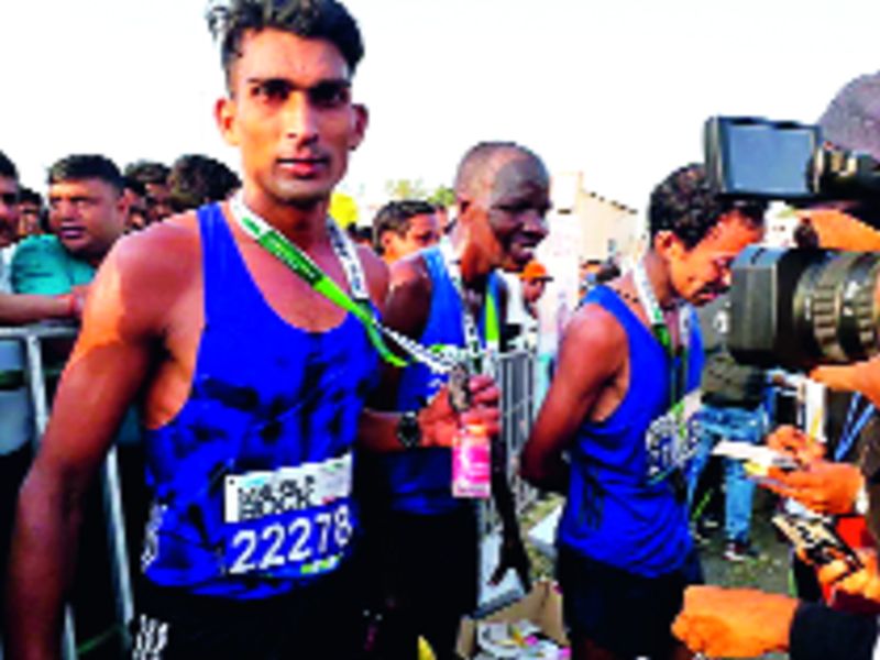 vikram second in the Jabalpur International Marathon | चिमूरचा विक्रम जबलपूर आंतरराष्ट्रीय मॅराथॉनमध्ये दुसरा