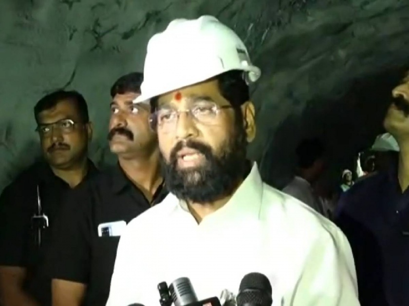  Chief Minister Eknath Shinde inspected the work after the Airoli to Katai subway blast   | ऐरोली ते काटई भुयारी मार्गातील ब्लास्टनंतर मुख्यमंत्री शिंदे यांनी केली कामाची पाहणी 