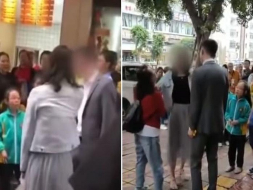 Viral Video : Angry girlfriend slaps her boyfriend 52 times in china for not gifting her phone | बाबो! गर्लफ्रेन्डचं बॉयफ्रेन्डला थोबाडीत मारण्याचं अर्धशतक; 'हे' गिफ्ट न देणं त्याला ठरलं घातक!