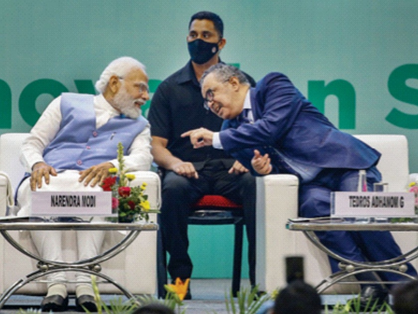 Prime Minister Modi addressed the head of the World Health Organization, Tulsibhai | जागतिक आरोग्य संघटनेच्या प्रमुखांना पंतप्रधान मोदी म्हणाले, तुलसीभाई; टेड्रोस यांच्या मागणीनंतर दिले गुजराती नाव